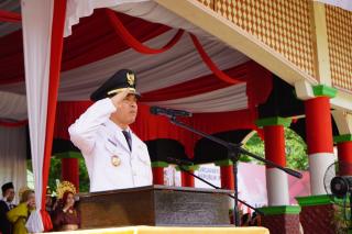 Upacara HUT Ke-79 Kemerdekaan RI di Inhil, Pj Bupati Serukan Persatuan Bangsa
