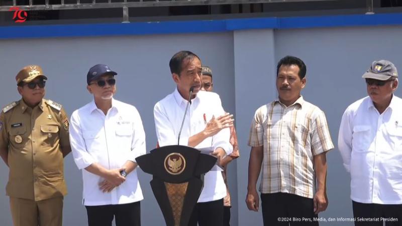 Presiden Jokowi Resmikan Pasar Pasir Gintung Kota Bandar Lampung 
