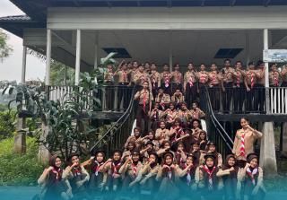 Gudep Pramuka SMAN 1 Rambah Ziarah Ke Situs Cagar Budaya Suri Andung Jati