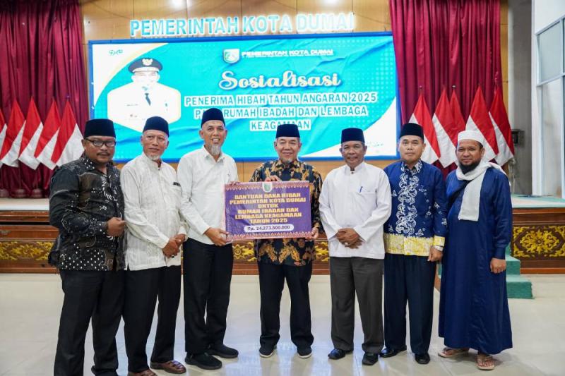 161 Rumah Ibadah dan Lembaga Keagamaan Terima Dana Hibah dari Pemko Dumai