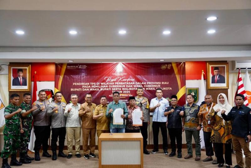 KPU Provinsi Riau, Adakan Rapat Strategis pendirian TPS di Wilayah Perbatasan Jelang Pemilu 2024