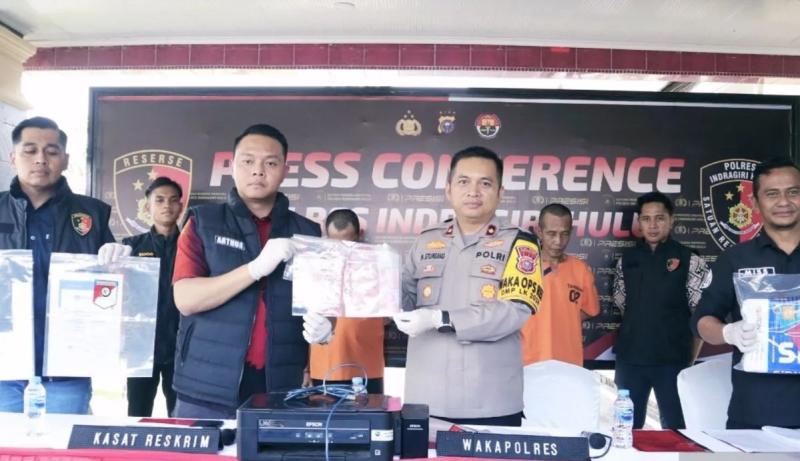 Polres Inhu Tangkap Empat Pengedar Uang Palsu, Begini Modusnya