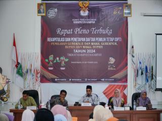 Rekap Data Pemilih Tetap, Jumlah Pemilih di Kampar sebanyak 601,561