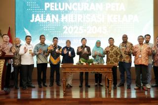 Bupati Inhil Hadiri Launching Roadmap Hilirisasi Kelapa di Gedung Bappenas