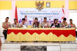 Ketua Kwarcab Meranti Buka Sosialisasi Akreditasi Gudep di Tasik Putri Puyu