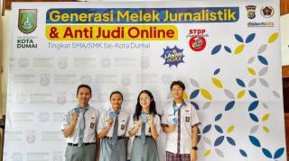 Siswa SMA dan SMK se-Kota Dumai Ikuti Sosialisasi Generasi Melek Jurnalistik dan Anti Judi Online