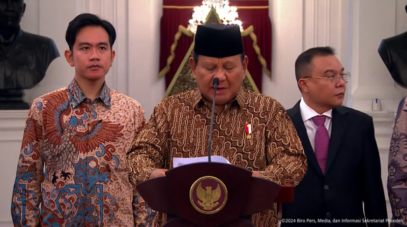 Ini Daftar Nama Menteri dan Wakil Menteri di Kabinet Merah-Putih Prabowo-Gibran