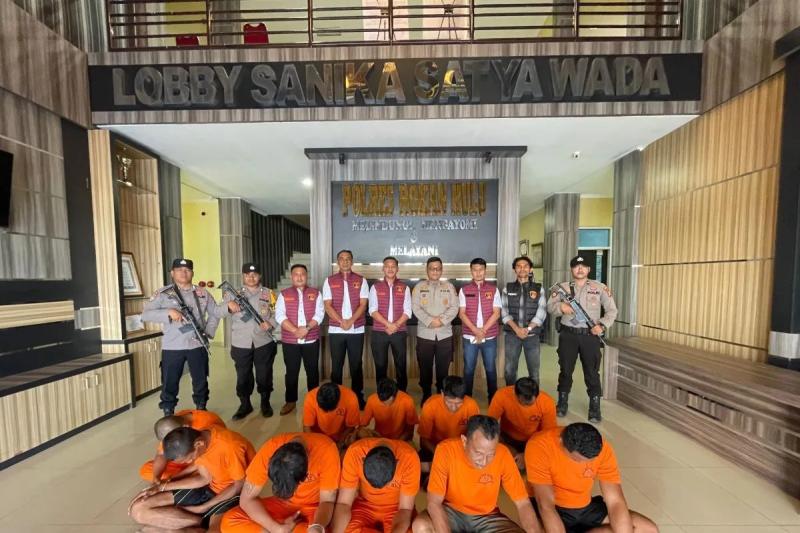 10 Tersangka Pencurian Sapi di Rohul Diringkus Polisi