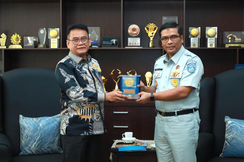 Pendapatan Pajak Kendaraan Bermotor Menurun di Siak, Jasa Raharja Riau Audensi Bersama Pjs Bupati Siak