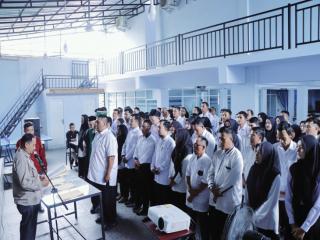 Panwaslu Kecamatan Kampar Lantik 77 Orang Pengawas TPS Sekaligus Pembekalan