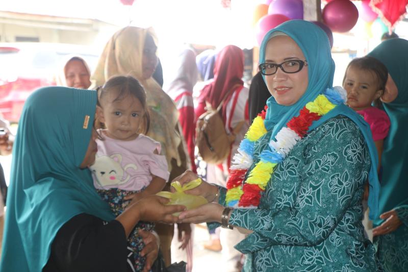 Pj Ketua TP PKK Inhil Tinjau Posyandu di Kecamatan Batang Tuaka
