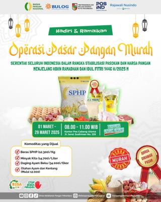 Pagi Ini, Pasar Murah Digelar di Kantor Pos Jalan Jenderal Sudirman Pekanbaru