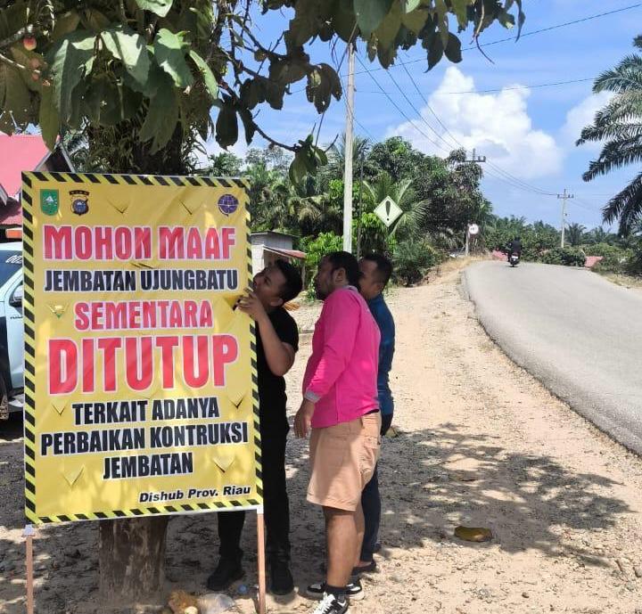Jembatan Sei Rokan Ditutup Total untuk Perbaikan, Dishub Riau Siapkan Jalur Alternatif