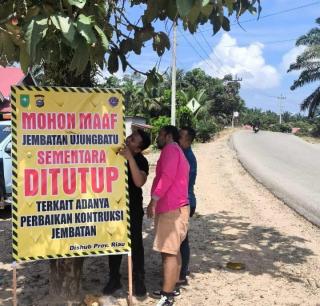 Jembatan Sei Rokan Ditutup Total untuk Perbaikan, Dishub Riau Siapkan Jalur Alternatif