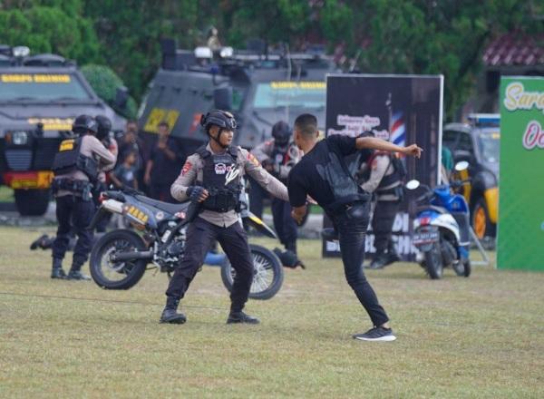 Polda Riau Hadirkan Aksi Heroik Tim RAGA di HUT Bhayangkara ke-79