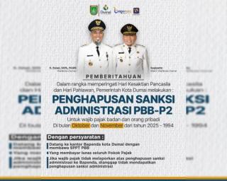 Pemko Dumai Berikan Kesempatan Bayar Pajak PBB-P2 Tanpa Denda