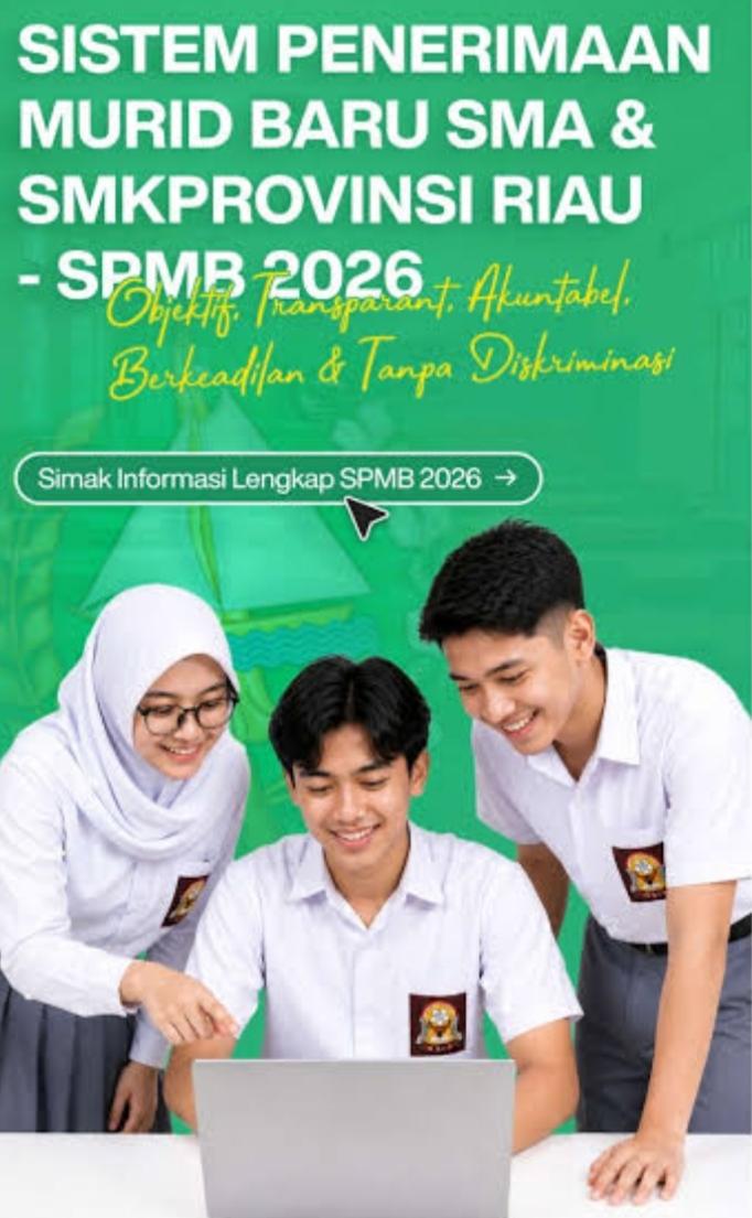 SPMB Riau Segera Ditutup, Pendaftar Diimbau Optimalkan Pilihan Kedua dan Ketiga